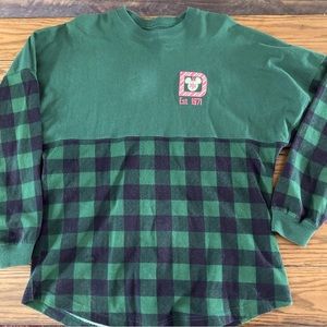 Disney Spirit Jersey in gorgeous Hunter green and black check.